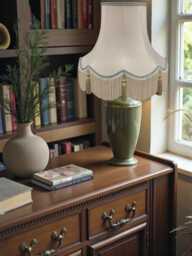 Traditional Cream Fabric Lampshade Handmade For Table & Floor Standard Lamp Bases, Wall Light Fixtures, Ceiling Fittings - thumbnail 1