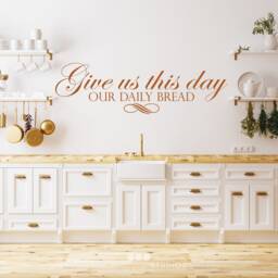 Our Daily Bread Scripture Wall Decals - Vinyl Words Stickers Art Custom Home Decor - thumbnail 2