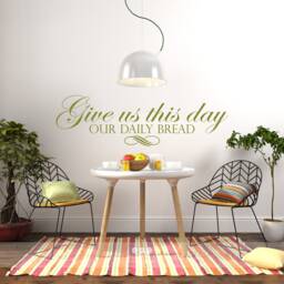 Our Daily Bread Scripture Wall Decals - Vinyl Words Stickers Art Custom Home Decor - thumbnail 3
