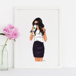 First Coffee - Fashion Print Illustration Art Mug By Melsy's Illustrations - thumbnail 2