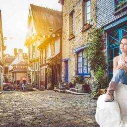 Old Town Alley Wallpaper Mural, Removable Peel & Stick Wall Decor - thumbnail 2