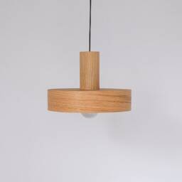 Kitchen Island Wood Pendant Light, Modern Japandi Dining Chandelier, Natural Oak Ceiling Lamp - thumbnail 2