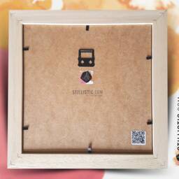 Square Frame With Illustration Giraffe & Zebra Jungle For Baby Child's Room 25x25cm - thumbnail 3