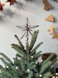Glass Tree Topper, Christmas Star Topper Ornament - thumbnail 1