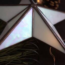 Glass Tree Topper, Christmas Star Topper Ornament - thumbnail 2