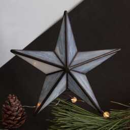 Glass Tree Topper, Christmas Star Topper Ornament - thumbnail 3