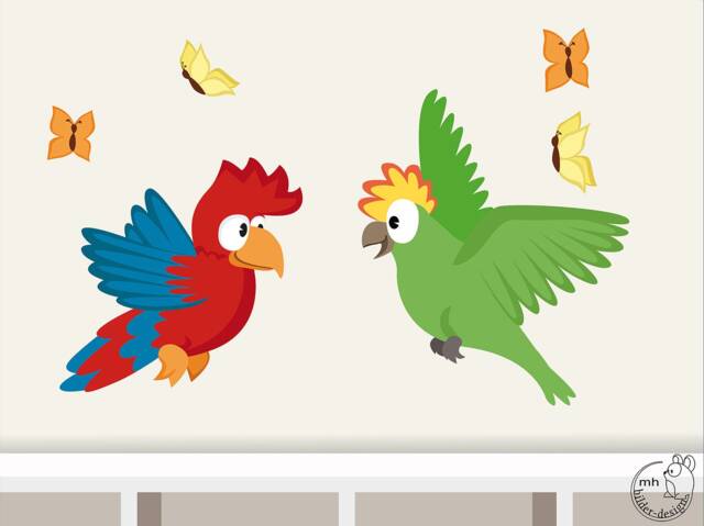 "Wall Sticker ""Parrots" - image 1