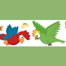 "Wall Sticker ""Parrots" - thumbnail 2
