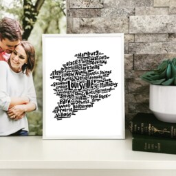 "Louisville Metro Map Art Print - Signed 8.5"" X 11" - thumbnail 3