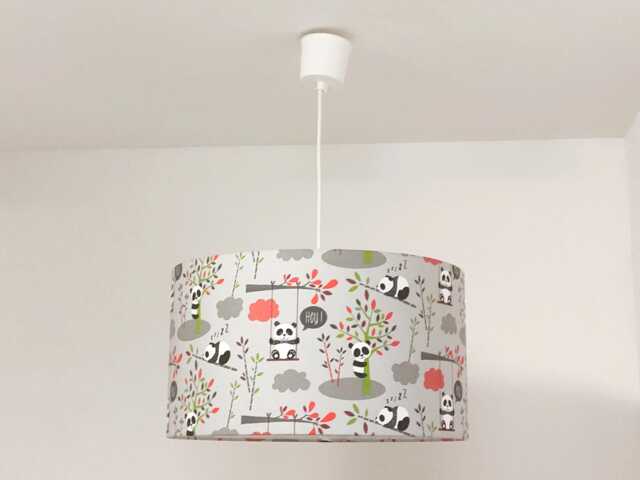 Panda-Patterned Pendant Lampshade - Perfect Gift Idea For A Newborn, Christmas, Or Birthday, Nursery Decor Girl Boy - image 1