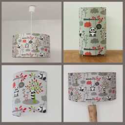 Panda-Patterned Pendant Lampshade - Perfect Gift Idea For A Newborn, Christmas, Or Birthday, Nursery Decor Girl Boy - thumbnail 4