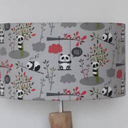 Panda-Patterned Pendant Lampshade - Perfect Gift Idea For A Newborn, Christmas, Or Birthday, Nursery Decor Girl Boy - thumbnail 2