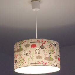 Panda-Patterned Pendant Lampshade - Perfect Gift Idea For A Newborn, Christmas, Or Birthday, Nursery Decor Girl Boy - thumbnail 3