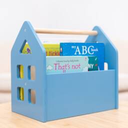 Nursery Small Bookshelf, Playroom Decor Box For Books, Toys Organization, Room Furniture, Toddler Bookcase, Portable Wooden Bookcase - thumbnail 4