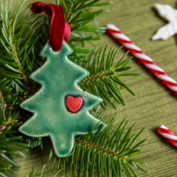 Ceramic Christmas Tree Decoration - thumbnail 2