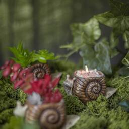Candle Holder Snail Plant Pot in Resin - thumbnail 2