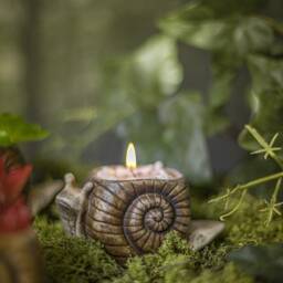 Candle Holder Snail Plant Pot in Resin - thumbnail 3