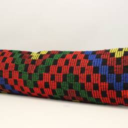 Handmade Kilim Lumbar Pillow Cover, King Size 12x48 - thumbnail 3