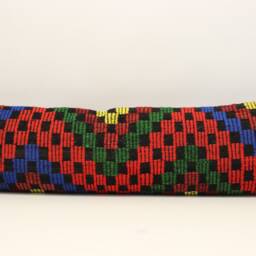 Handmade Kilim Lumbar Pillow Cover, King Size 12x48 - thumbnail 2