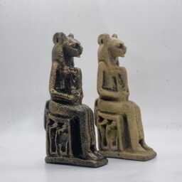 Goddess Bastet Statuette. 3D Printed Cat Deity Figurine, Egyptian Goddess, Resin Statue, Ancient Queen Gift Idea, Animal Ornament - thumbnail 1