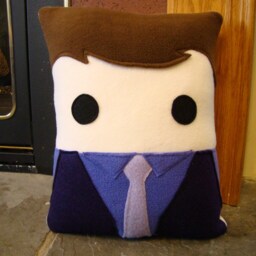 Torchwood Inspired Plush Pillow, Ianto Jones. Jack Harkness, Decorative Pillow - thumbnail 2