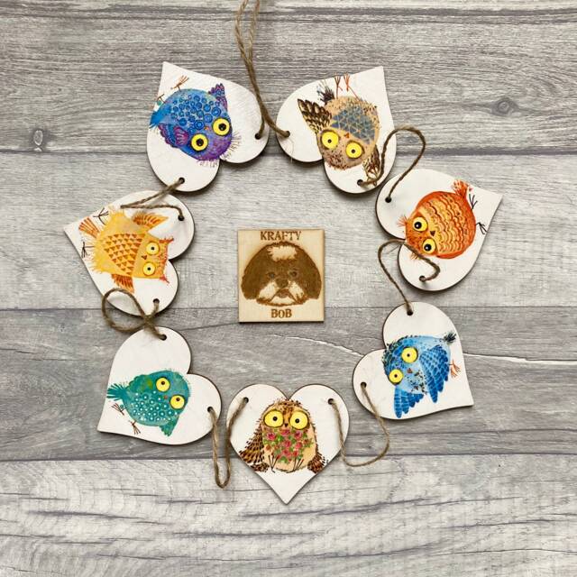 Cartoon Owl Bunting, Autumn Woodland Animal Garland, Bird Wall Decor, Gifts For Friend - image 1