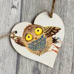 Cartoon Owl Bunting, Autumn Woodland Animal Garland, Bird Wall Decor, Gifts For Friend - thumbnail 2