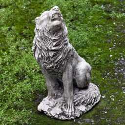 Large Howling Wolf Statue Cement Wolf Figurine Outdoor Cement Decor Concrete Sculpture Garden Ornament Unique Animal - thumbnail 3