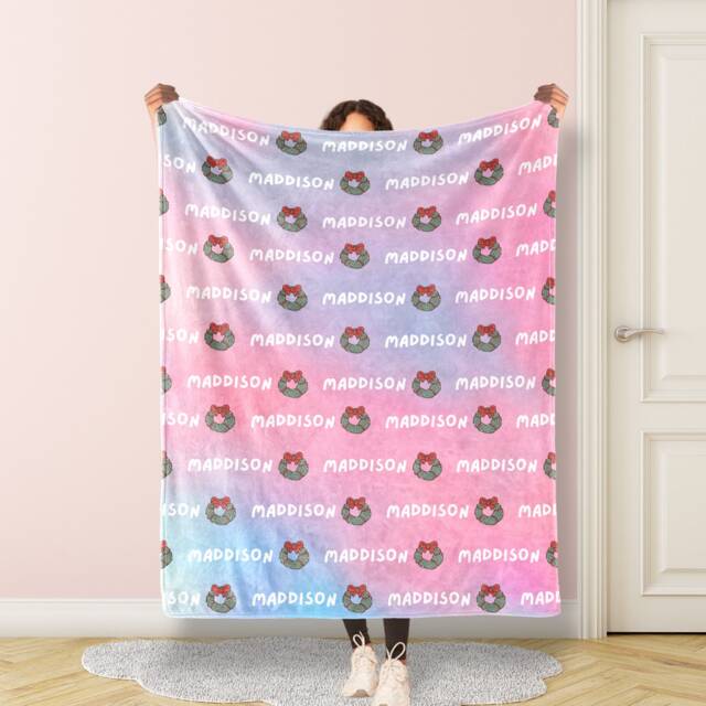 Christmas Personalized Name Blanket For Baby/Kids/Youth/Adult, Birthday Gift, Baby Single Sided Printing , Christmas Gift - image 1