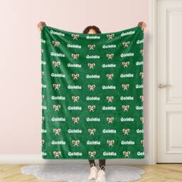 Christmas Personalized Name Blanket For Baby/Kids/Youth/Adult, Birthday Gift, Baby Single Sided Printing , Christmas Gift - thumbnail 2