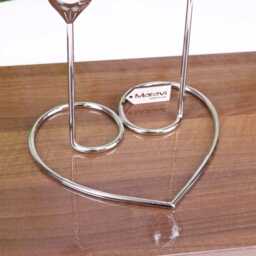 Tansari Heart Candle Holder Chrome Metal - thumbnail 2