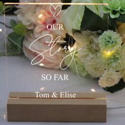 Personalised Night Light Led Lamp Gift Our Story So Far Love Design - thumbnail 2