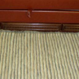 Handwoven Fuzzy Wool Rug Striped Shaggy Area Rug - thumbnail 2