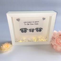 Family Feet Baby Nursery Pebble Art Picture Decor For Nursery New Baby Frame Shower Personalised Gift Babys First Birthday - thumbnail 2