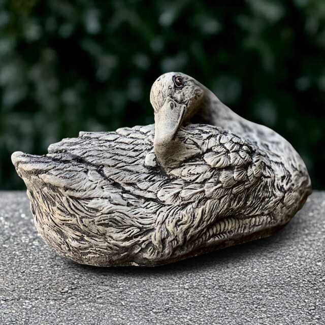 Outdoor Goose Sculpture Concrete Duck Statue Stone Bird Decoration Cement Animal Ornament Handmade Duck Lover Gift Front Door Figurine - image 1