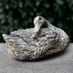 Outdoor Goose Sculpture Concrete Duck Statue Stone Bird Decoration Cement Animal Ornament Handmade Duck Lover Gift Front Door Figurine - thumbnail 1