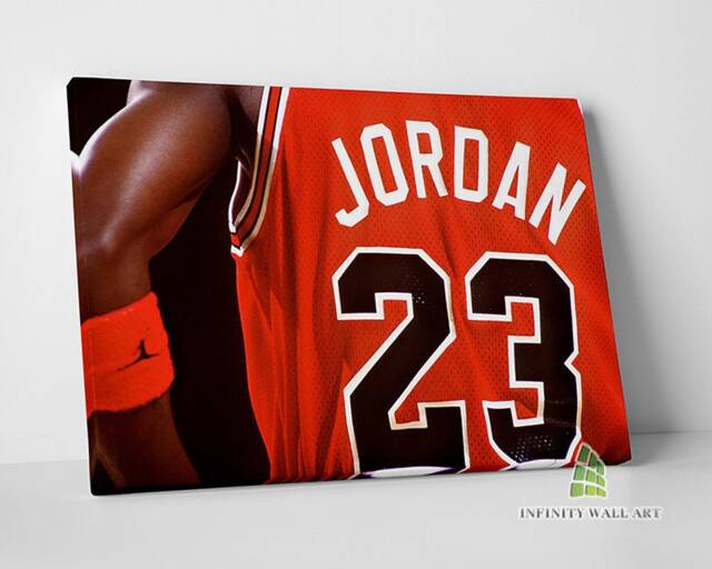 Michael Jordan 23 Nba Canvas Art Wall Print Picture Sports Basketball Framed Home Decor -E249 - image 1