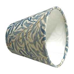 William Morris Candle Clip Lampshade With Willow Bough Azure, Handmade Lampshades, Lamp Shade, On Lampshade, Leaf - thumbnail 3