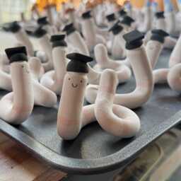 Ceramic Worm, Randomly Selected Worm, Cute Trinket - thumbnail 4