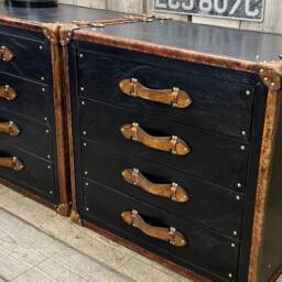 Tailored Luxury Leather Nightstands Vanities Bedroom Furniture - thumbnail 1