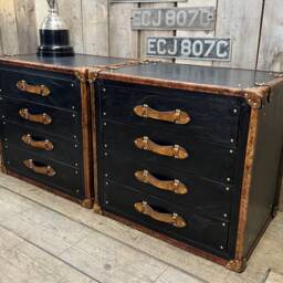 Tailored Luxury Leather Nightstands Vanities Bedroom Furniture - thumbnail 3