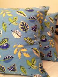 Blue Loose Leaf Decorative Pillow Cover 16 X Inch With Gorgeous Home Decor Fabric Daybreak - thumbnail 3