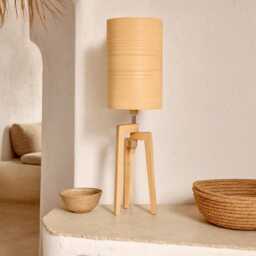 Elegant Bedside Lamp For Scandinavian Decor, Wood Table Living Room Rustic Decor, Stylish Desk Modern Lighting - thumbnail 3