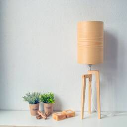 Elegant Bedside Lamp For Scandinavian Decor, Wood Table Living Room Rustic Decor, Stylish Desk Modern Lighting - thumbnail 2