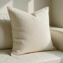 Extra Large 60 X cm Cushions Square Living Room Scatter Decorative Cushion Minimalist Plain White - thumbnail 1