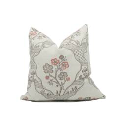 Schumacher - Marella Rose Charming Wavy Botanical Trellis Cushion Cover Handmade Throw Pillow Designer Home D??cor - thumbnail 1