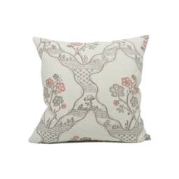 Schumacher - Marella Rose Charming Wavy Botanical Trellis Cushion Cover Handmade Throw Pillow Designer Home D??cor - thumbnail 3