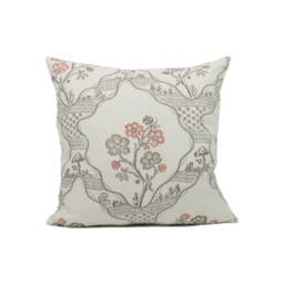 Schumacher - Marella Rose Charming Wavy Botanical Trellis Cushion Cover Handmade Throw Pillow Designer Home D??cor - thumbnail 2