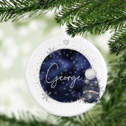 Gonk Gonks Christmas Personalised Navy Kids Gift Present Keepsake Novelty Bauble Tree Xmas Son Mum Girlfriend Dad Daughter - thumbnail 2