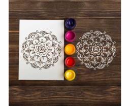 Craft Mandala Stencil For Decor, Art, Wall, Sign, Floor, Furniture, Reusable Custom Stencils Crafts - thumbnail 1